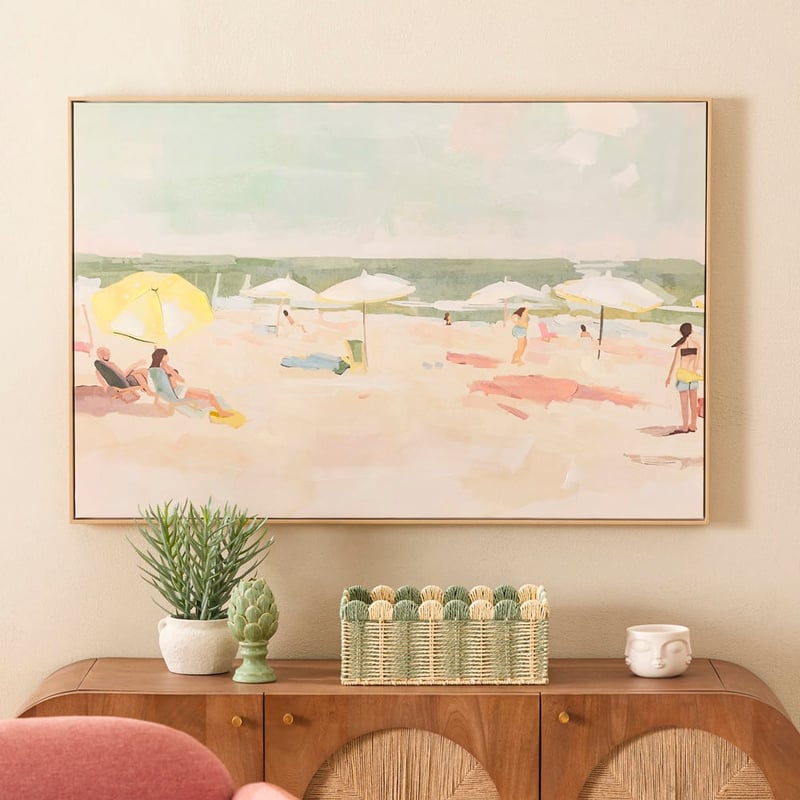 Ocean Beach Scene Canvas