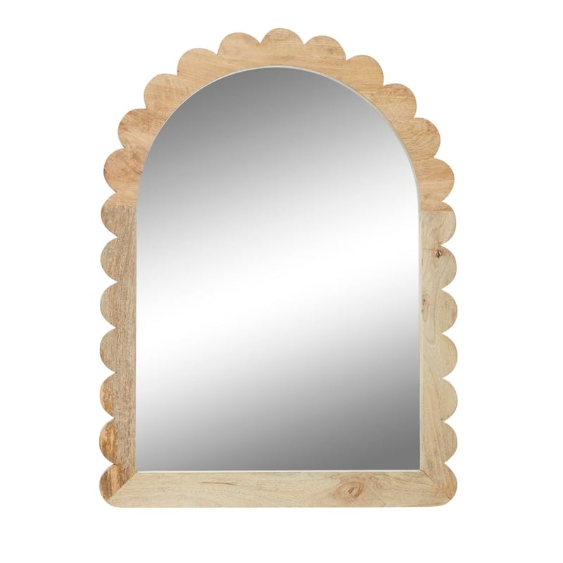 Hazel Natural Wall Arch Scallop Mirror