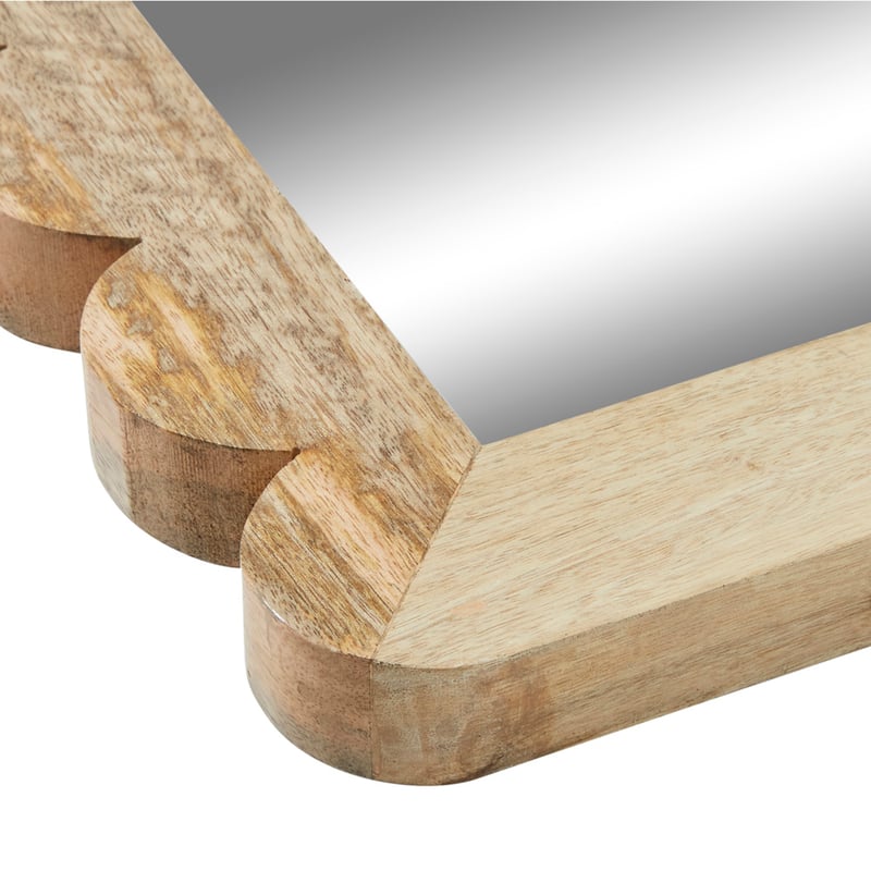 Hazel Natural Wall Arch Scallop Mirror