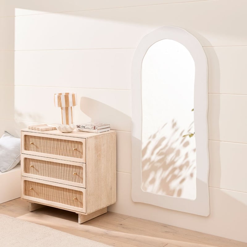 Winnie White Floor Arch Mirror