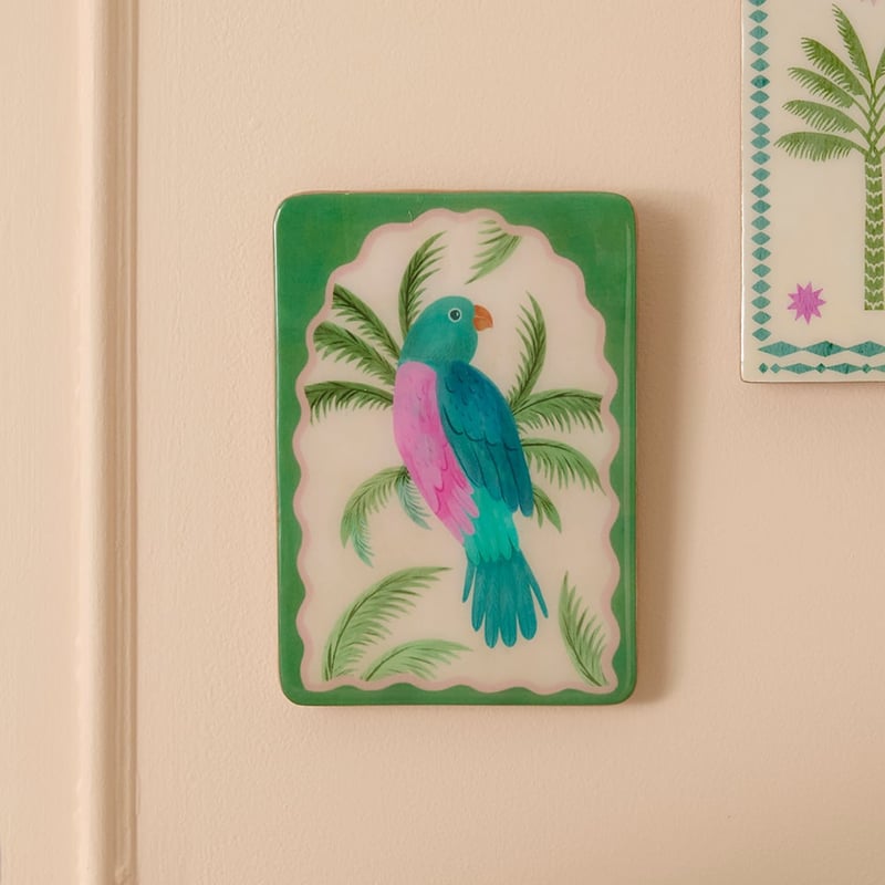 Amazon Small Paradise Bird Timber Wall Art