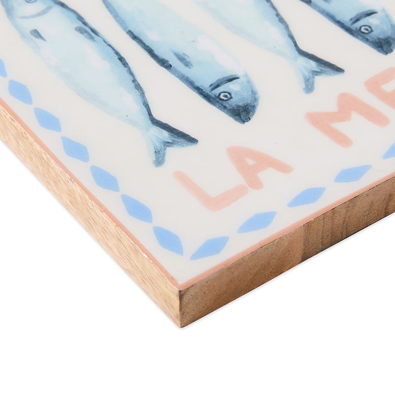 La Plage Small La Mer Timber Wall Art