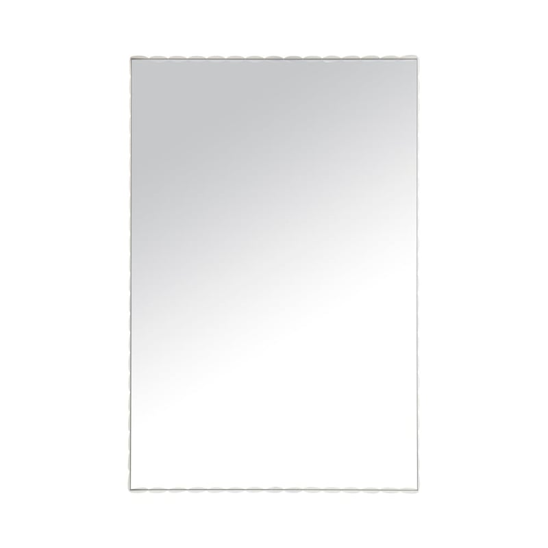 Maple White Scallop Mirror