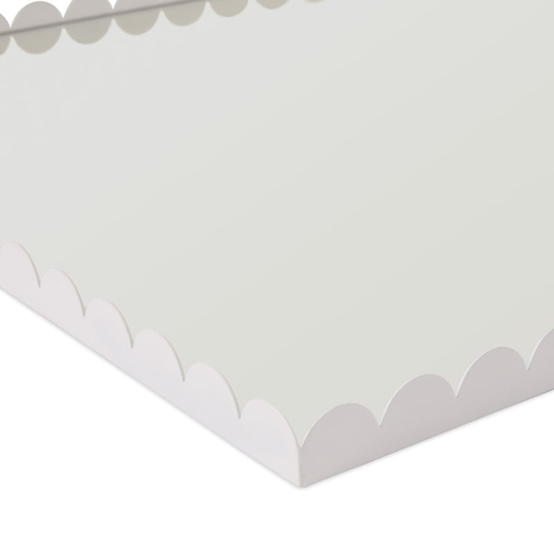 Maple White Scallop Mirror