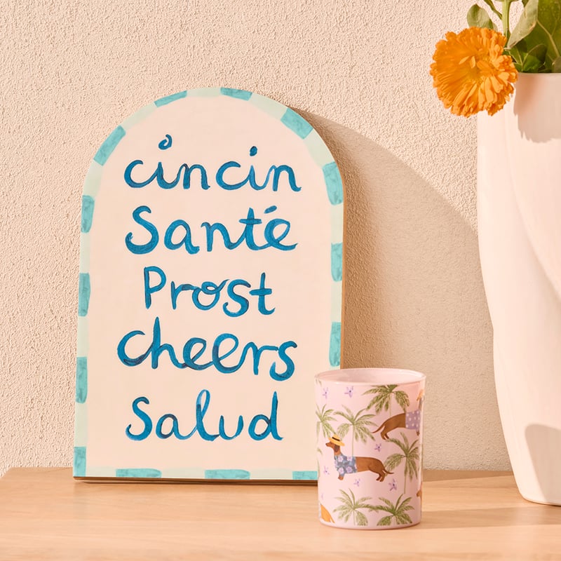 Quote Cheers Timber Wall Art