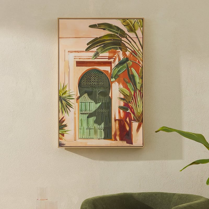 Santiago Palm Villa Door Canvas