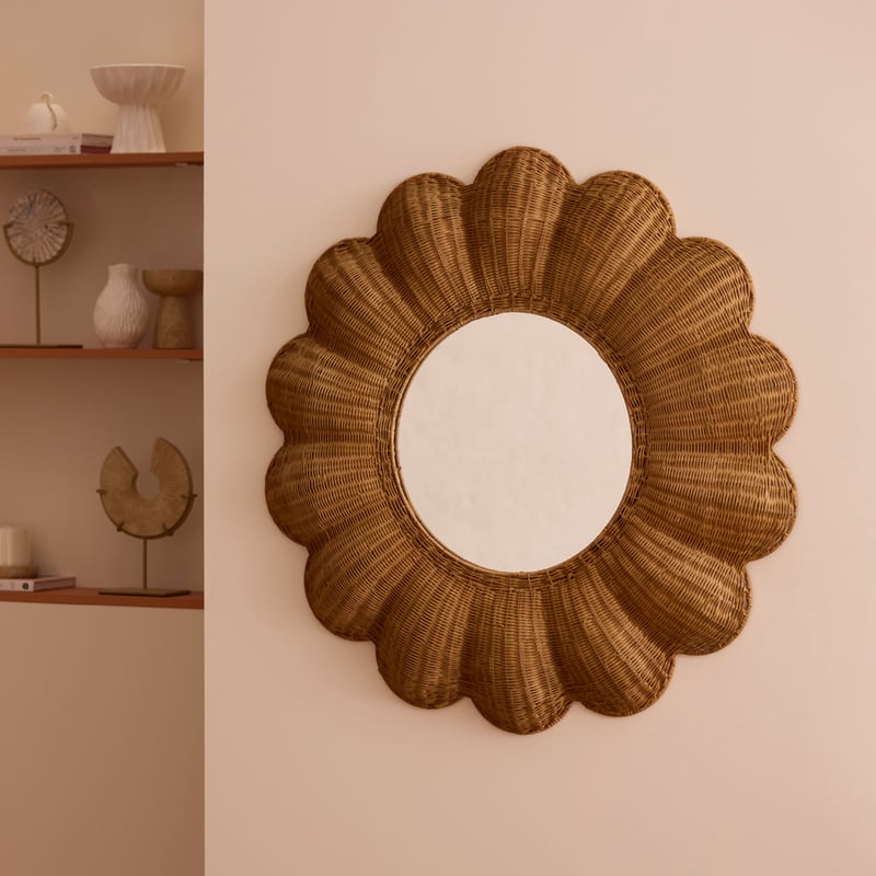 Dahlia Natural Rattan Mirror