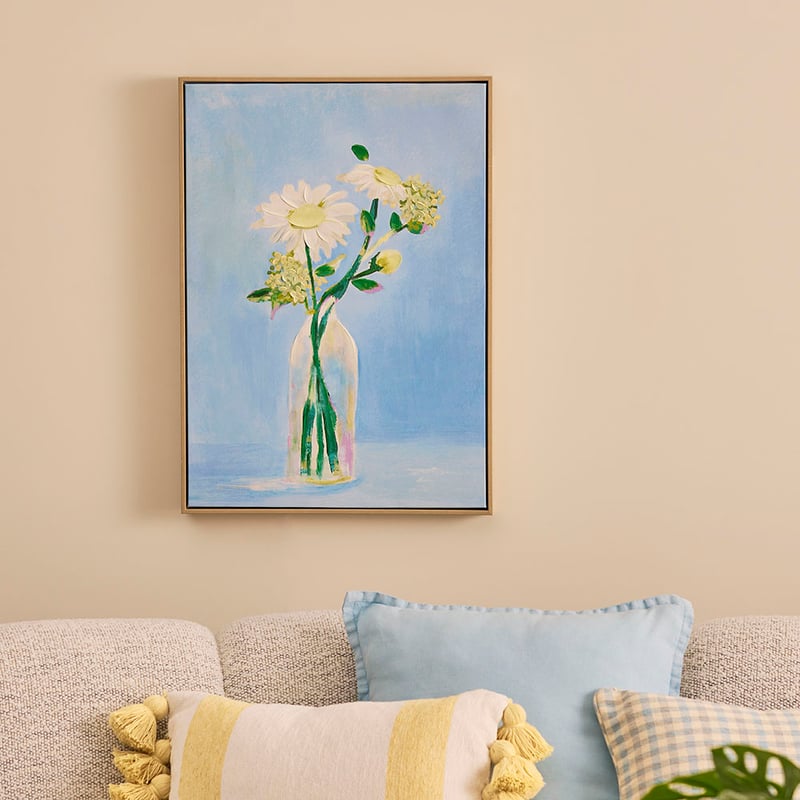 Garden House Blue Daisy Canvas