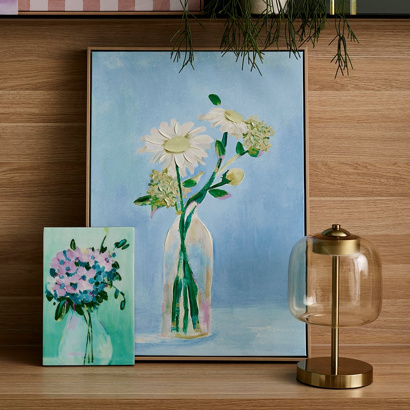 Garden House Blue Daisy Canvas