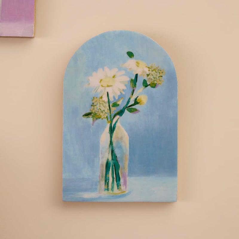 Garden House Blue Daisy Timber Wall Art