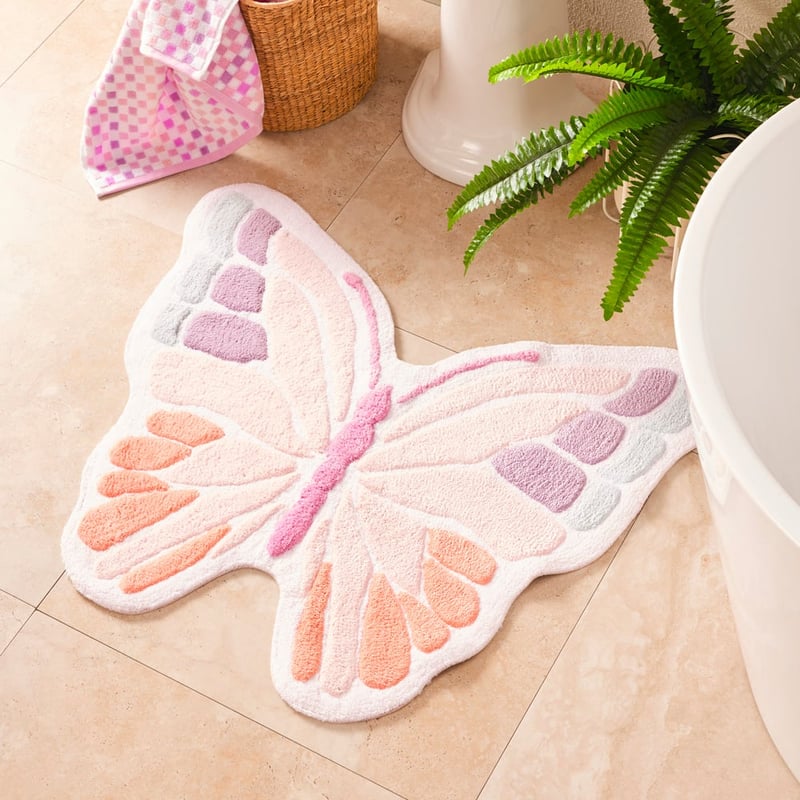 Multi Butterfly Bath Mat