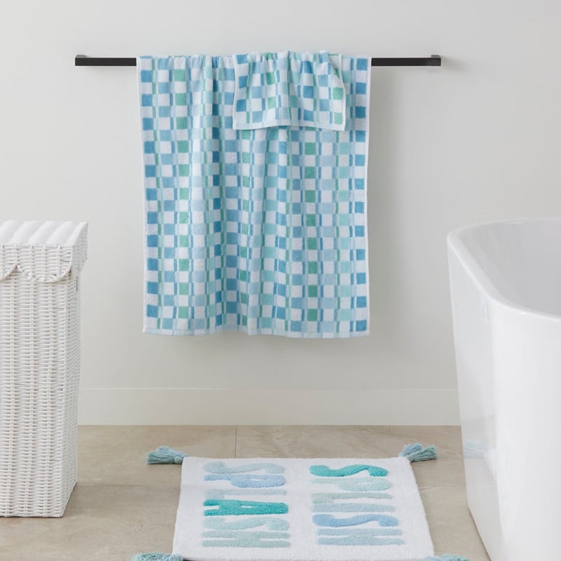 Charlie Check Blues Towel Range
