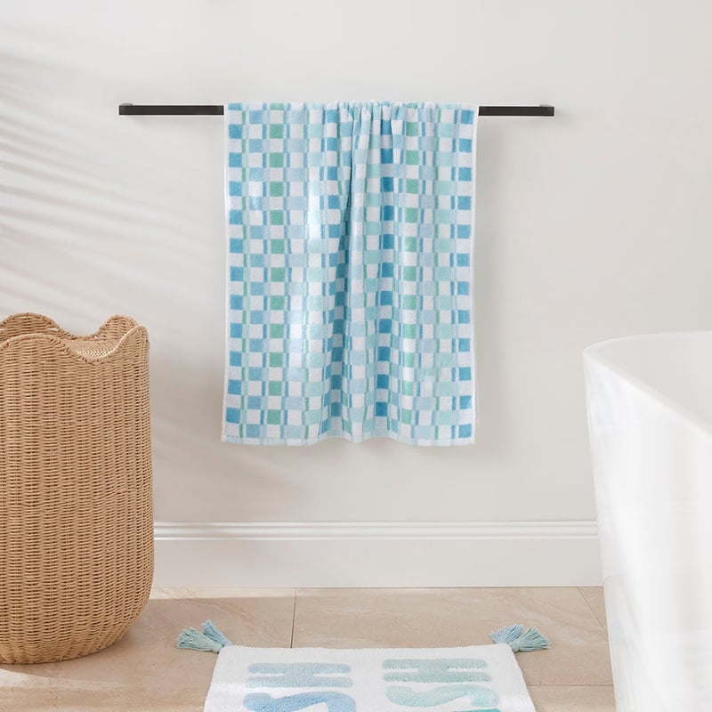 Charlie Check Blues Towel Range
