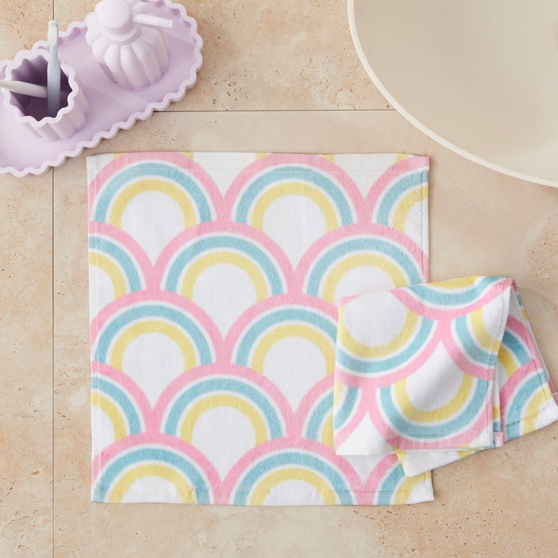 Rainbow Burst Multi Face Washers Pack of 2