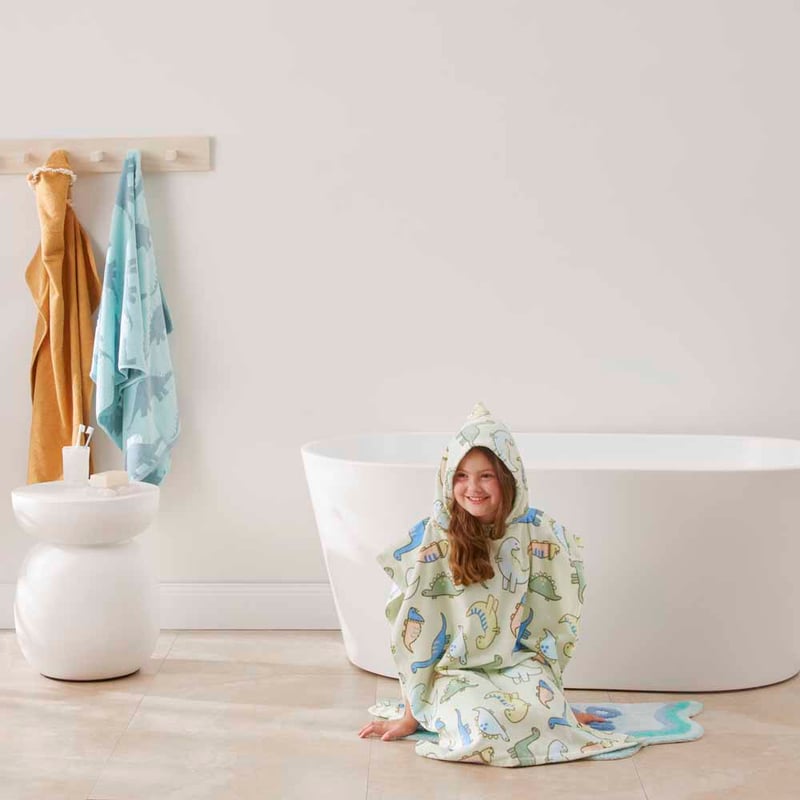 Dino Roar Kids Swim Hooded Towel & Bag