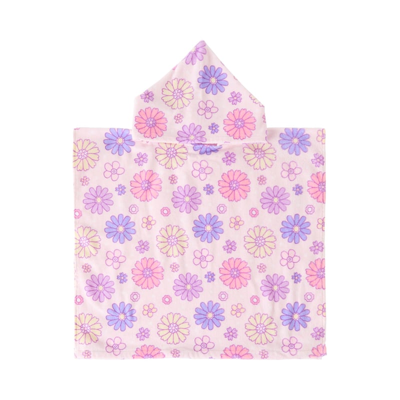 Pretty Floral Kids Swim Hooded Towel & Bag