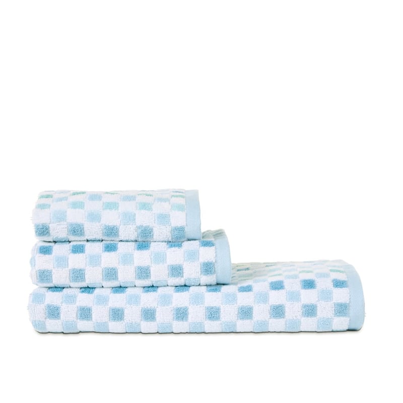 Blue & Green Mini Check Towel Range