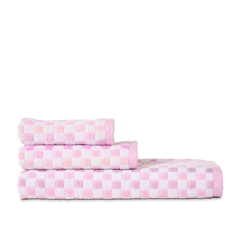 Pink & Lilac Mini Check Towel Range