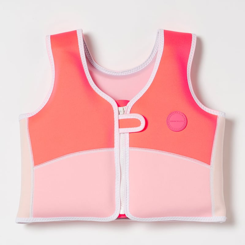 Melody The Mermaid Neon Strawberry Swim Vest