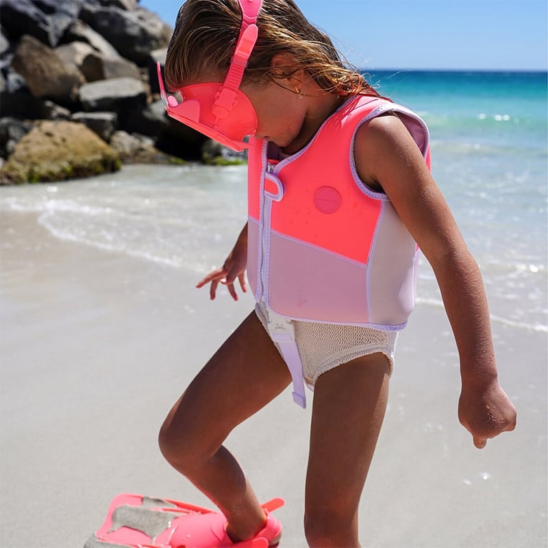 Melody The Mermaid Neon Strawberry Swim Vest