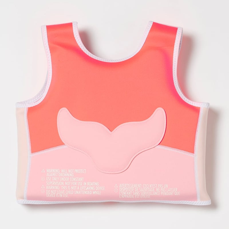 Melody The Mermaid Neon Strawberry Swim Vest