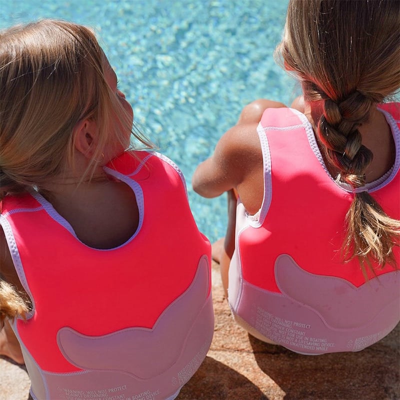 Melody The Mermaid Neon Strawberry Swim Vest