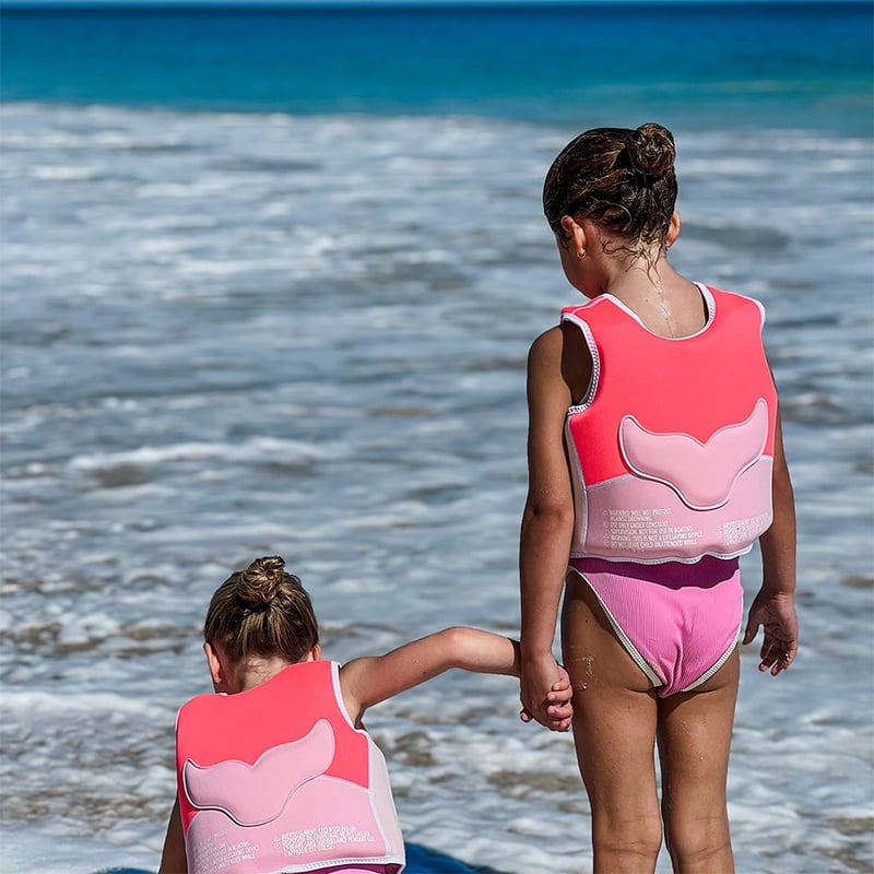Melody The Mermaid Neon Strawberry Swim Vest