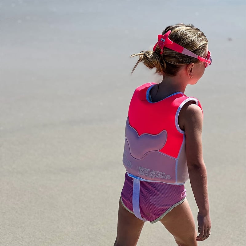 Melody The Mermaid Neon Strawberry Swim Vest