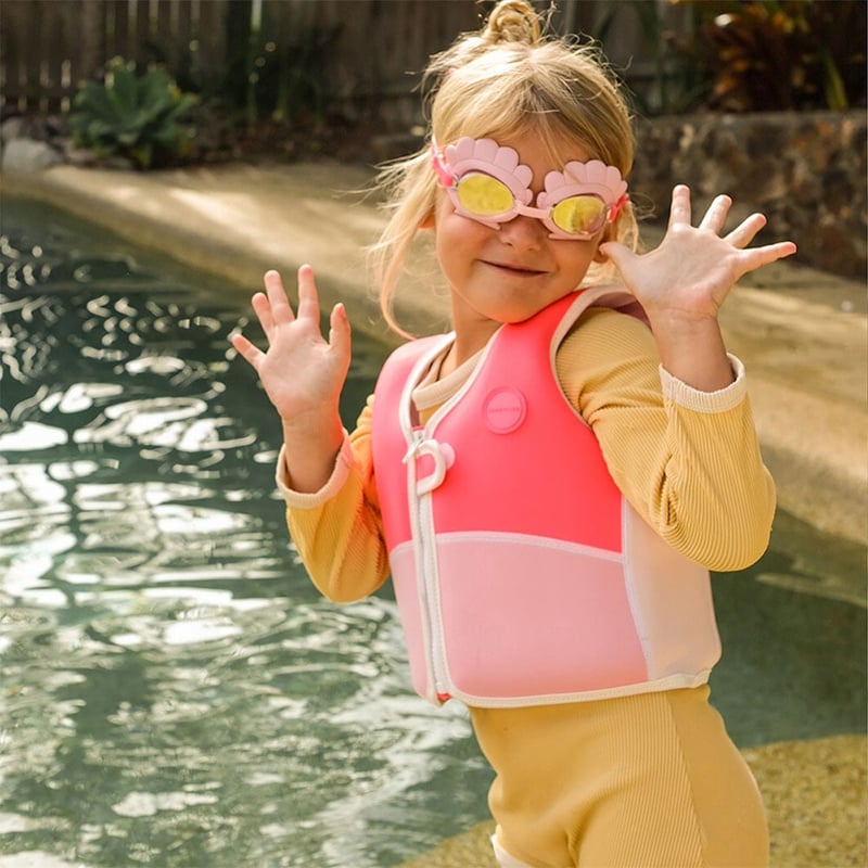 Melody The Mermaid Neon Strawberry Mini Swim Goggles