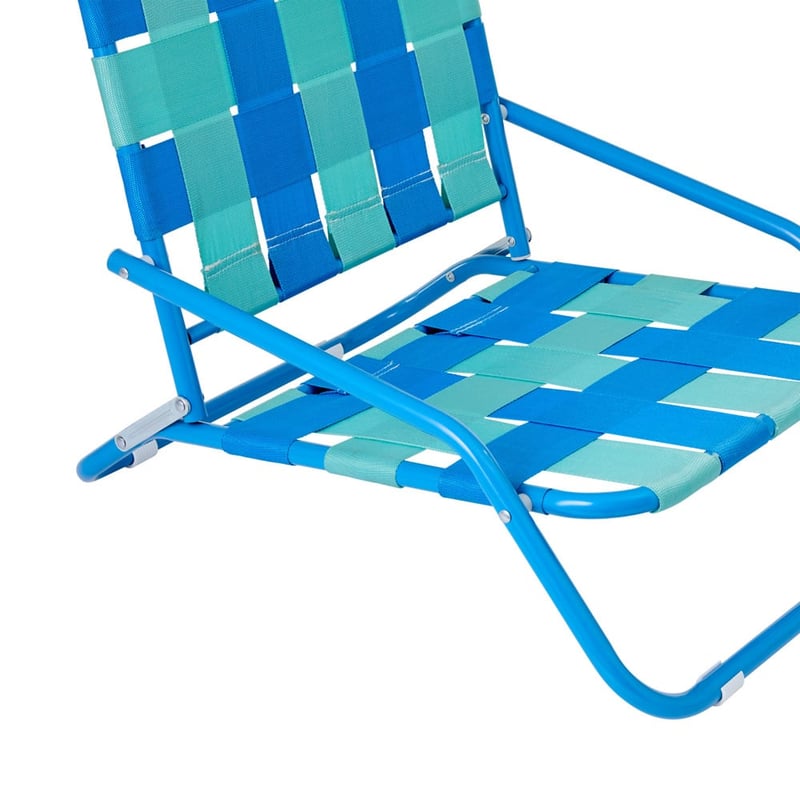 Blues Strap Woven Beach Chair