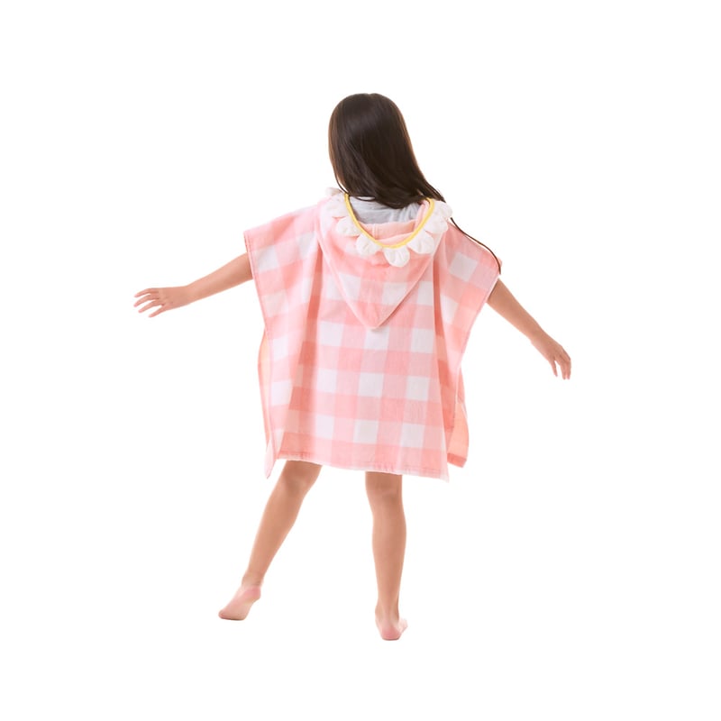 Daisy Gingham Character Hooded Beach Towel