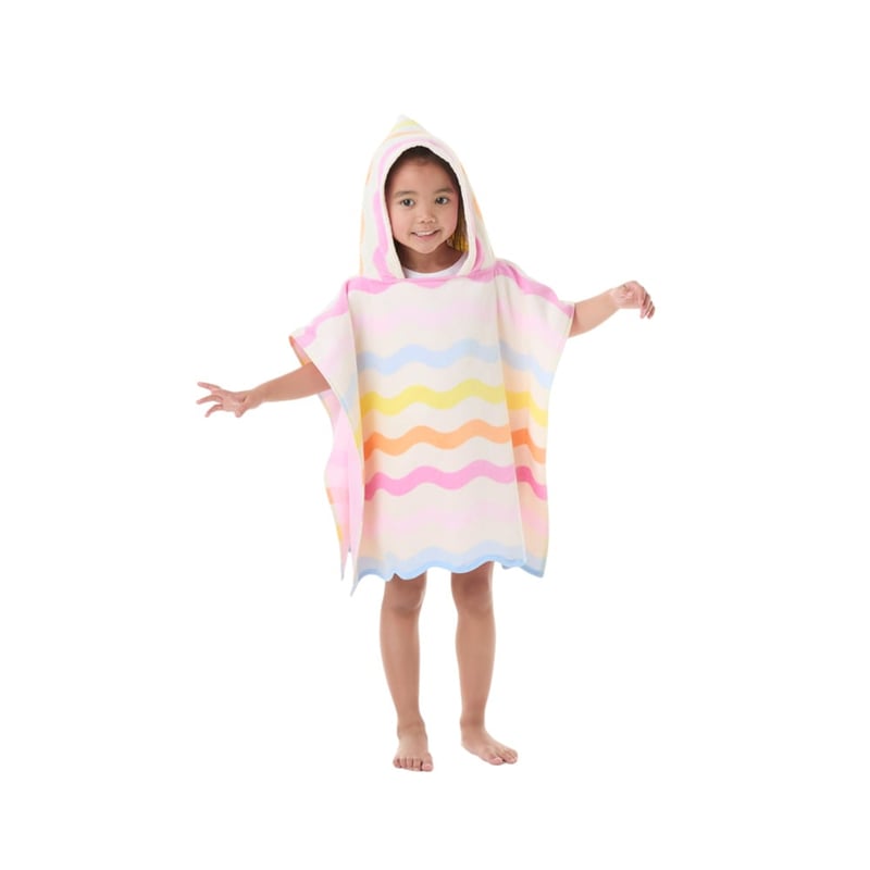 Wavey Stripe Hooded Beach Towel
