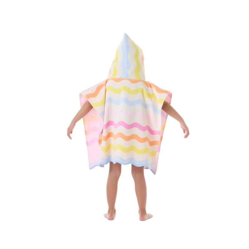 Wavey Stripe Hooded Beach Towel