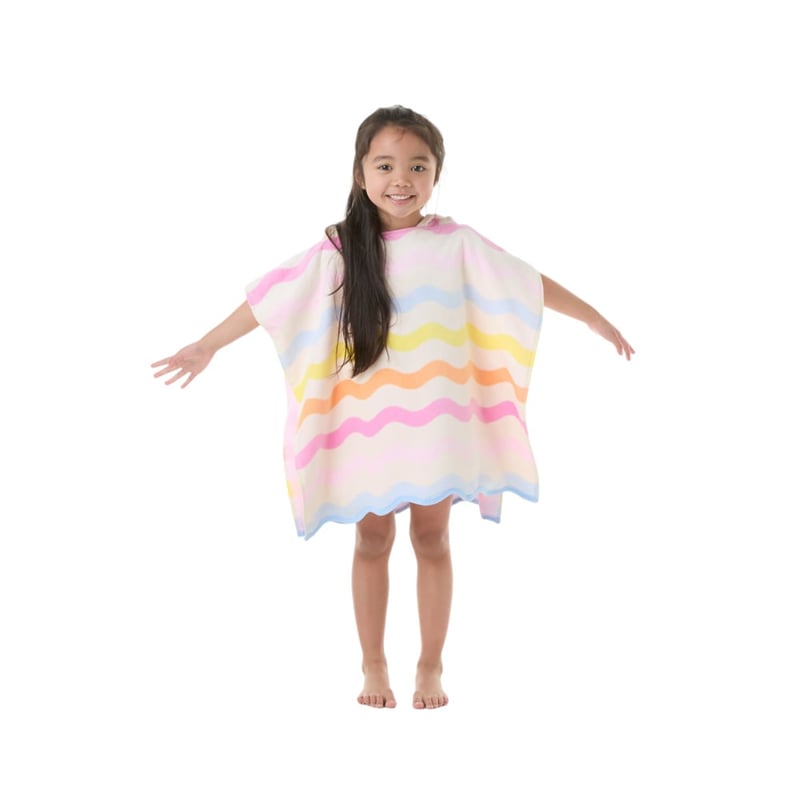 Wavey Stripe Hooded Beach Towel
