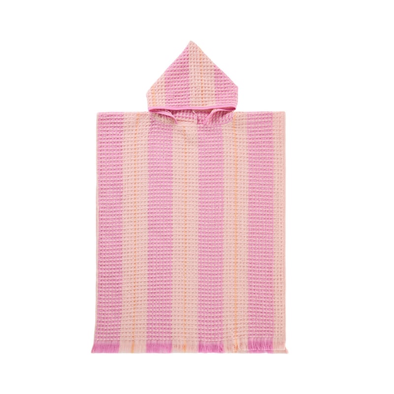 Lilac Stripe Waffle Beach Towel
