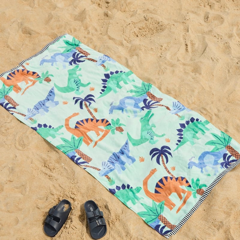 Dino Roar Printed Beach Towel