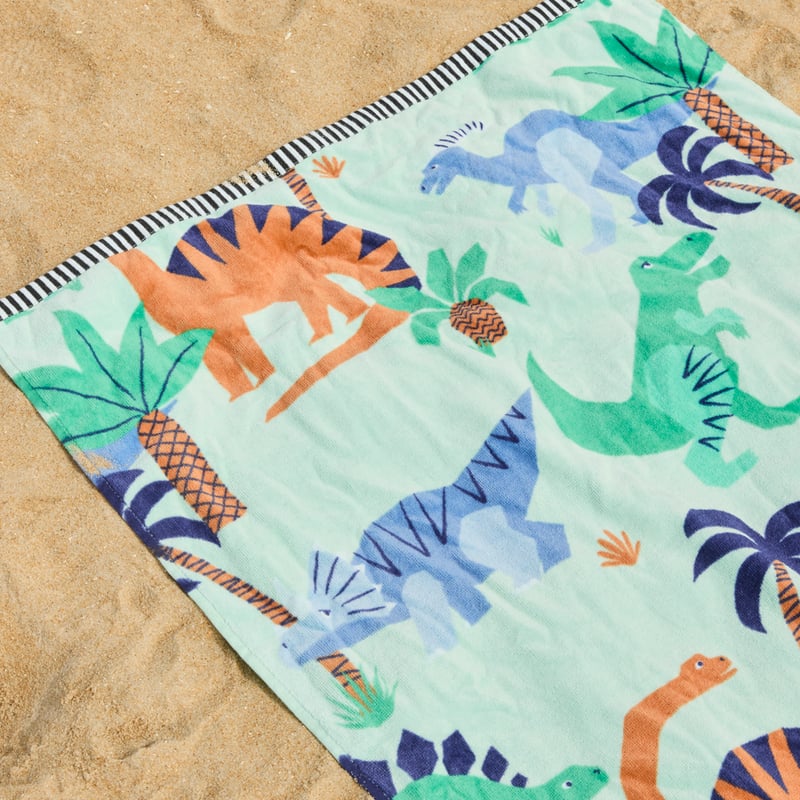 Dino Roar Printed Beach Towel