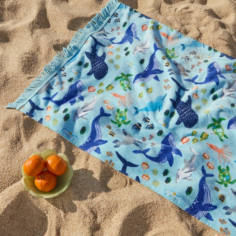 Ocean Wonder Printed Beach Towel