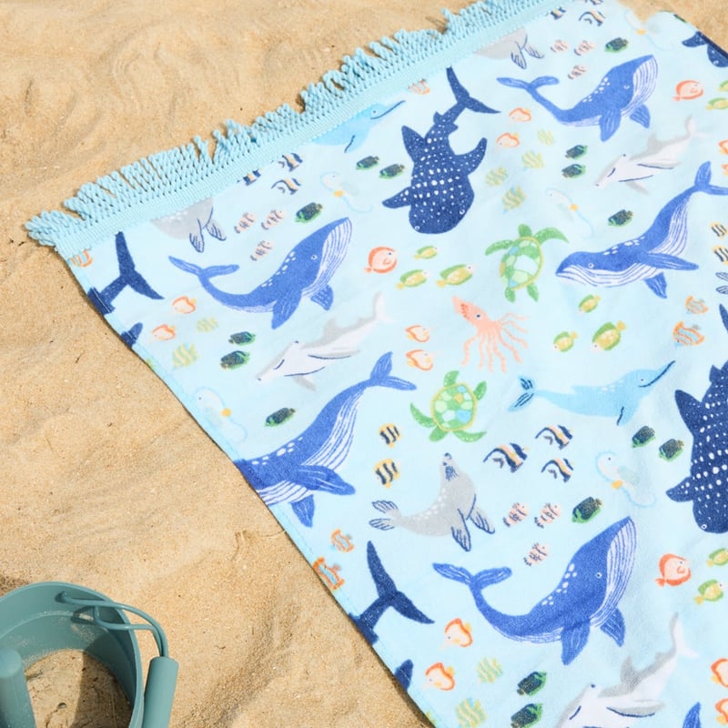 Ocean Wonder Printed Beach Towel