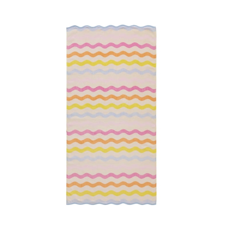 Wavey Stripe Printed Beach Towel