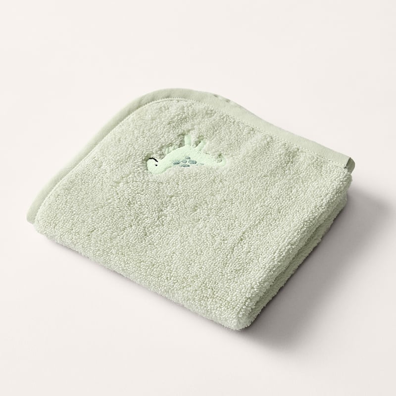 Australian Cotton Soft Sage Dino Washer Cloth Pack of 2