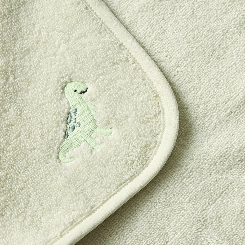 Australian Cotton Soft Sage Dino Washer Cloth Pack of 2