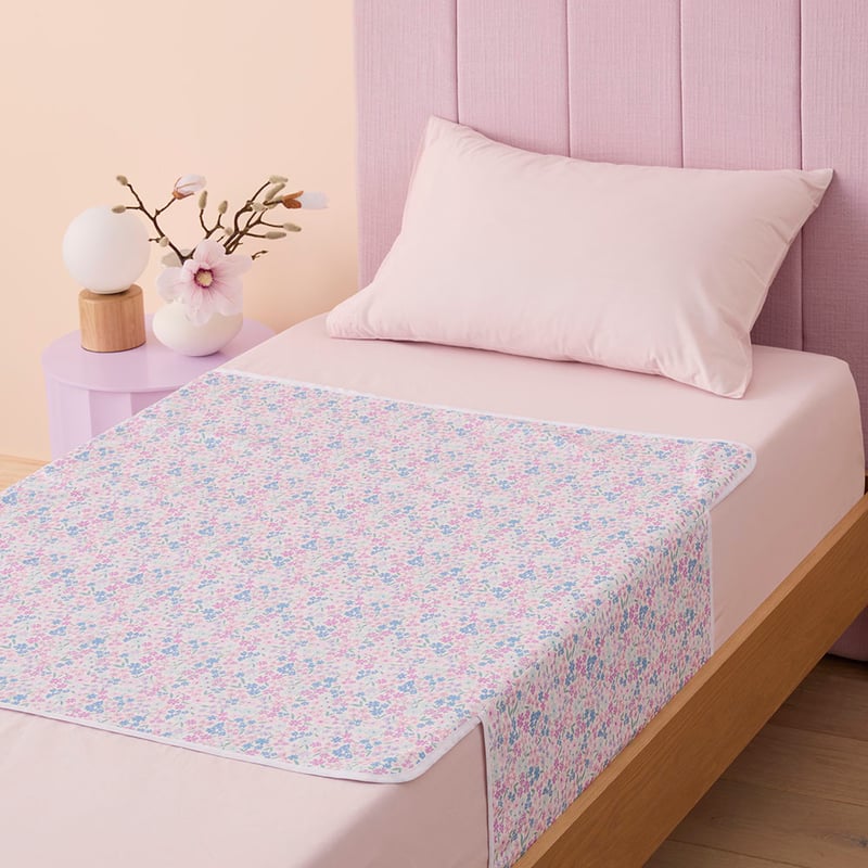 Kids Bed Waterproof Floral Top Sheet Protector 2pk