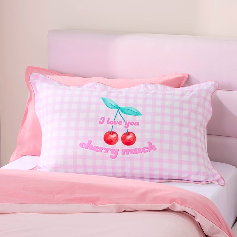 Love You Cherry Much Kids Text Pillowcase