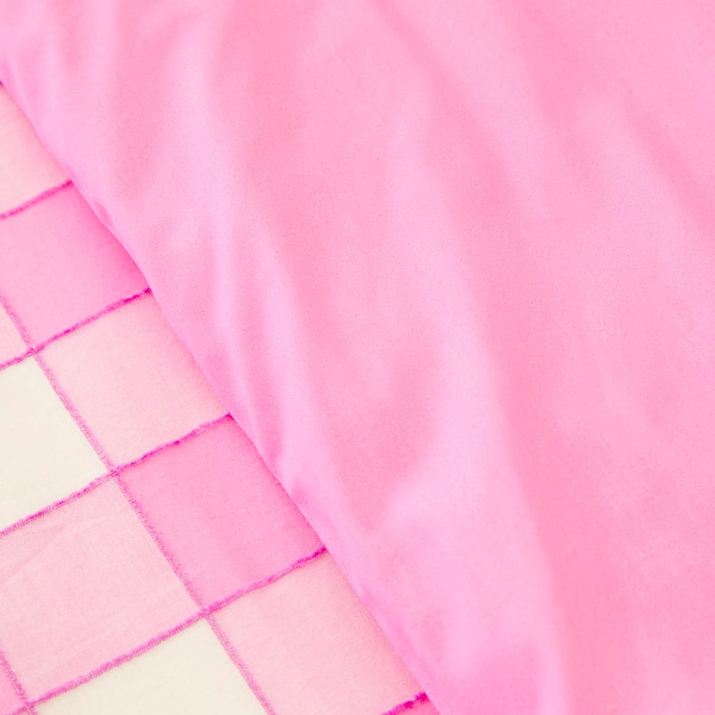 Carter Fuchsia Check Quilt Cover Set