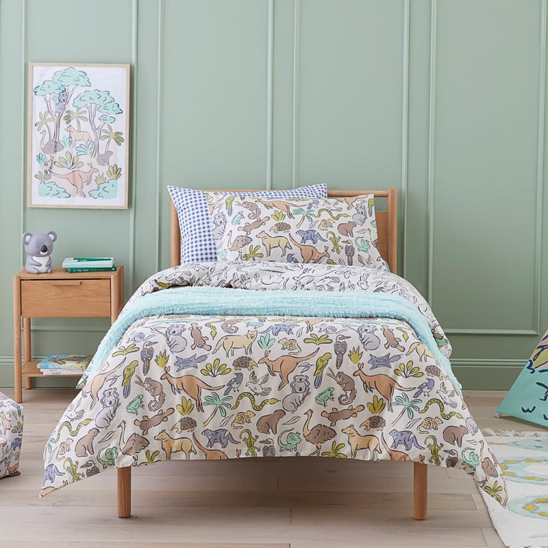 Animals Of Oz Natural Quilt Cover Set