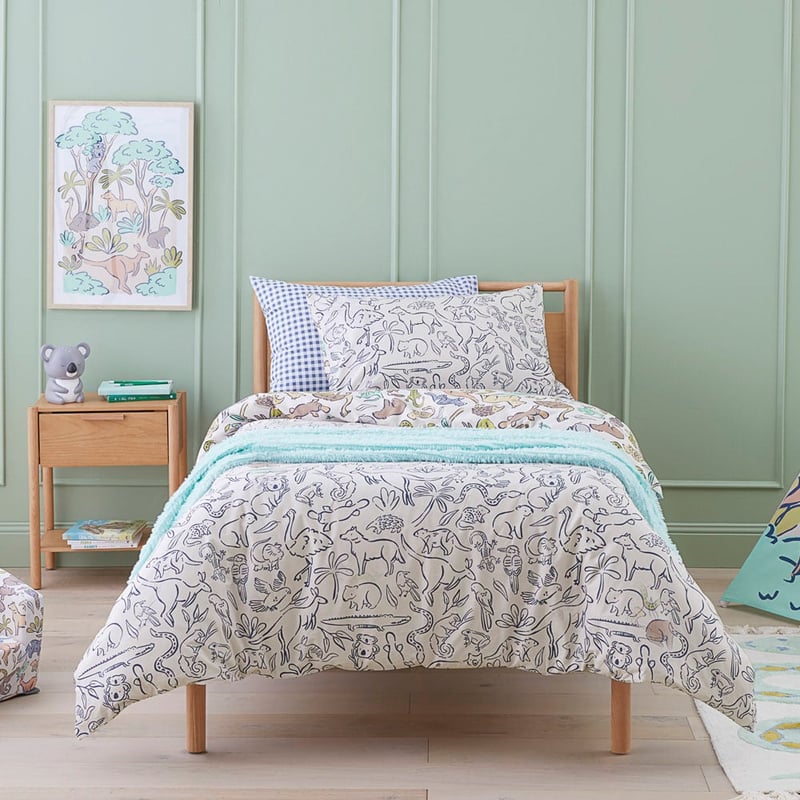 Animals Of Oz Natural Quilt Cover Set