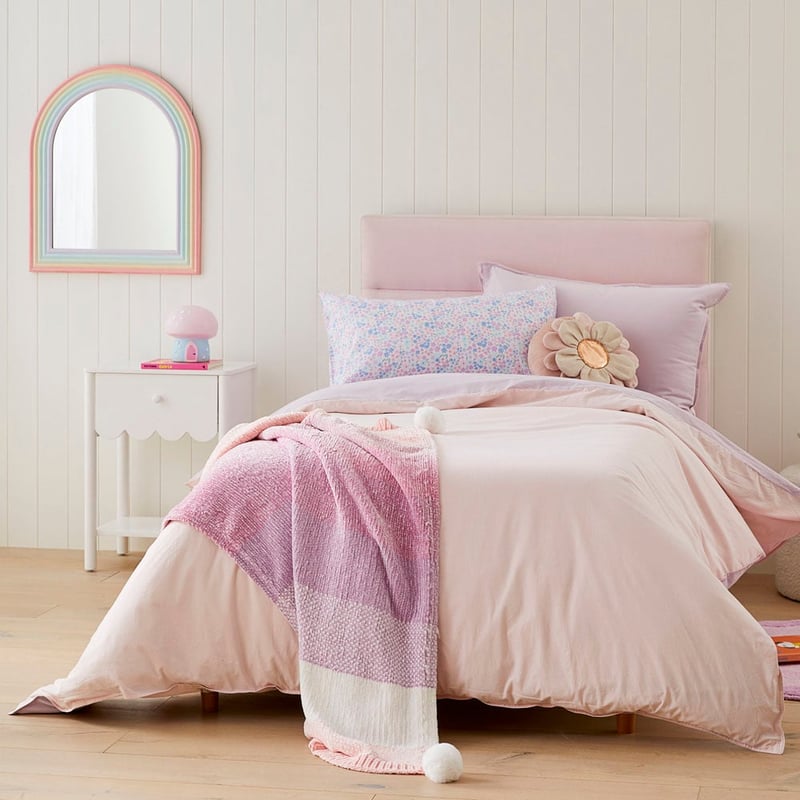 Stonewashed Cotton Pink Lavender Quilt Cover Set