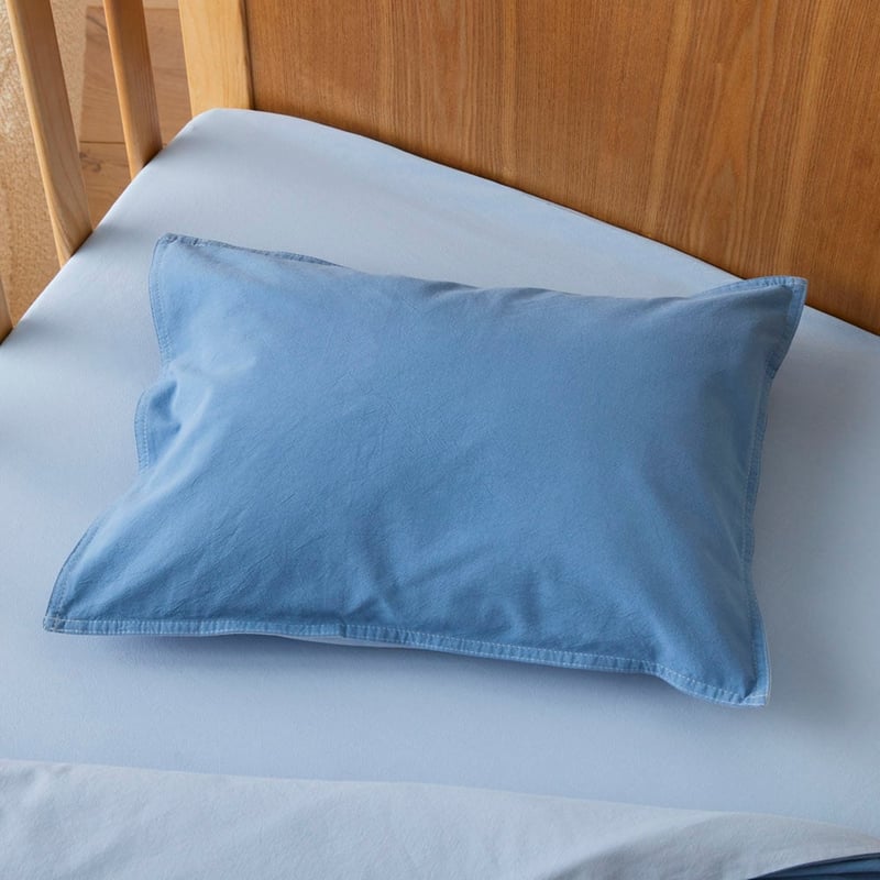 Stonewashed Cotton Chambray Denim Cot Quilt Cover Set