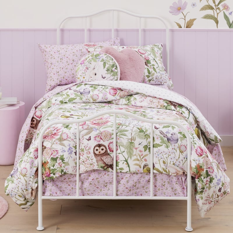 Fleur Harris Woodlands Springtime White Quilt Cover Set